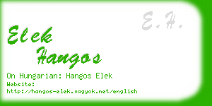 elek hangos business card